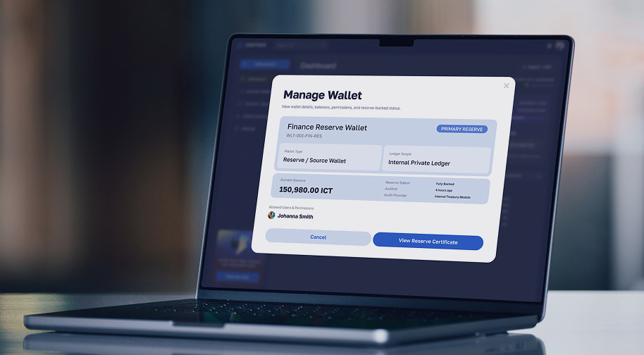 Issue an internal stablecoin for business needs