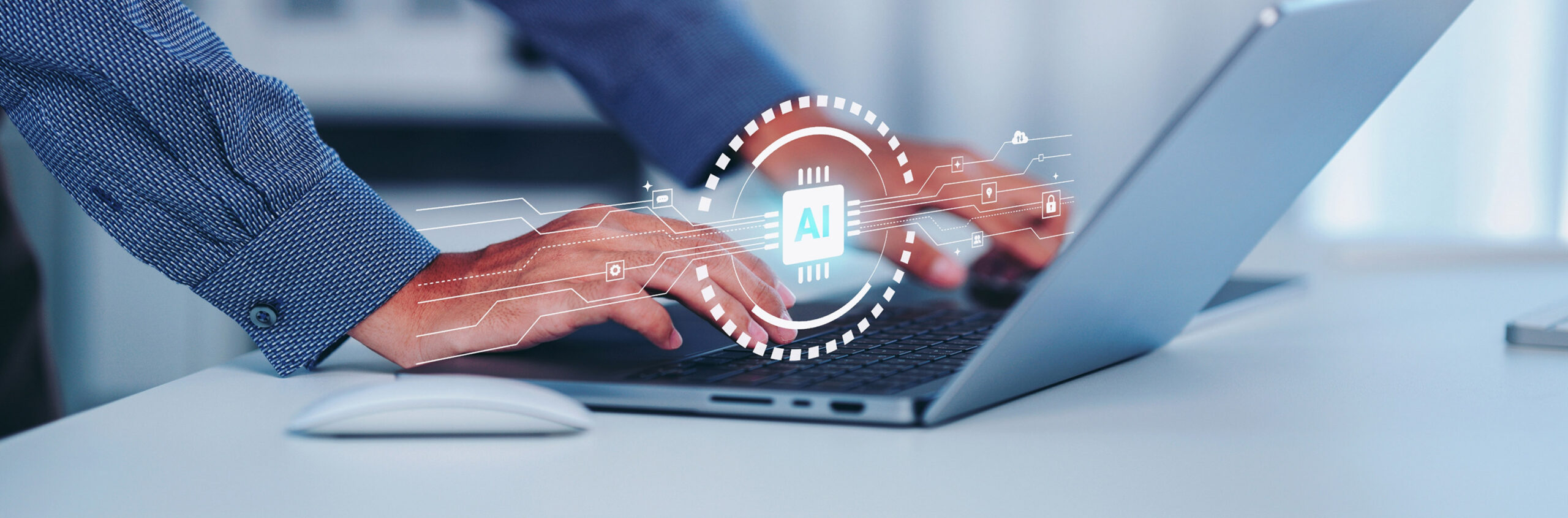 Illustration zu KI-Agenten, die verschiedene Agententypen und ihre Rolle bei Automatisierung, Datenanalyse und effizienten Geschäftsprozessen zeigt.